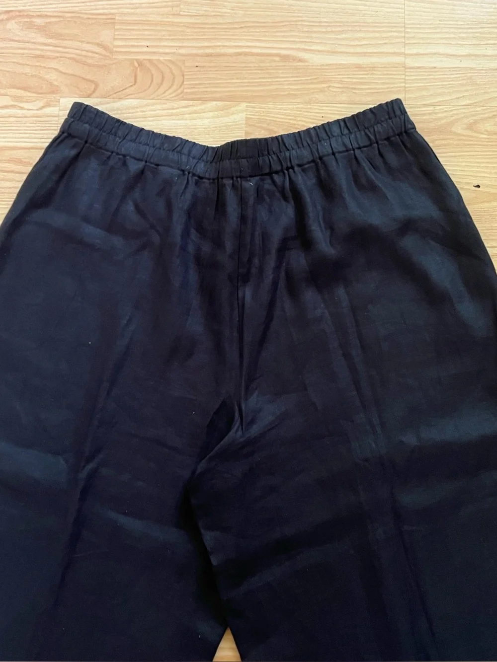 NWOT BANANA REPUBLIC BLACK LINEN WIDE LEG PANTS XXL